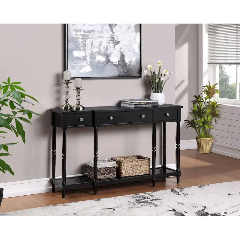 Convenience Concepts Cheyenne 3 Drawer Console Table with Shelf