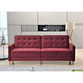Rozkładana sofa welurowa w stylu Mid-Century