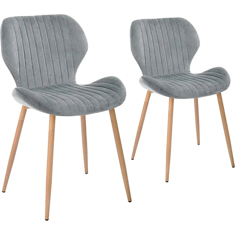 Tapicerowane aksamitne krzesła do jadalni z metalowymi nogami, zestaw 2 szt., brązowe