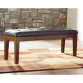 Signature Design by Ashley Ralene Brown Leatherette Dining Bench - 49.75 W x 16.25 D x 18.5 H