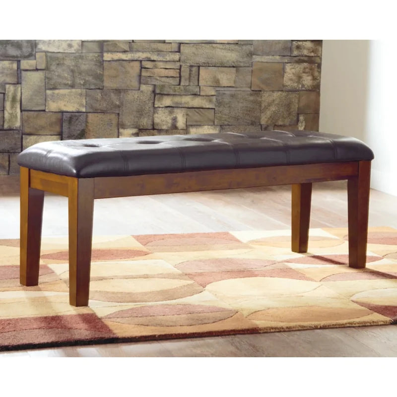 Signature Design by Ashley Ralene Brown Leatherette Dining Bench - 49.75 W x 16.25 D x 18.5 H
