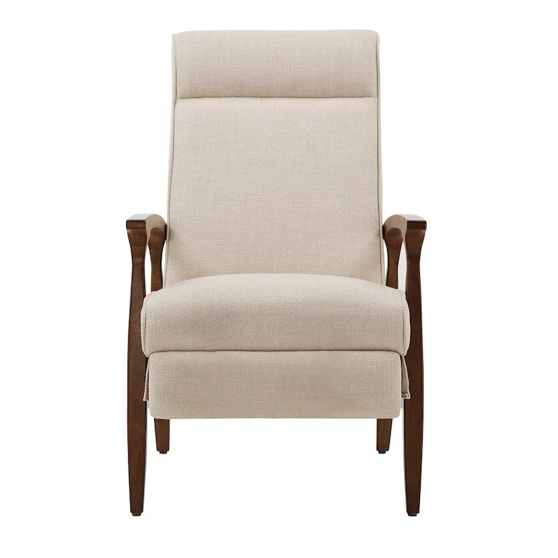 Fotel rozkładany w stylu mid-century modern o wysokości 25,75 cala z odchylanym oparciem (push-back)