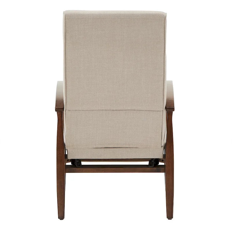 Fotel rozkładany w stylu mid-century modern o wysokości 25,75 cala z odchylanym oparciem (push-back)
