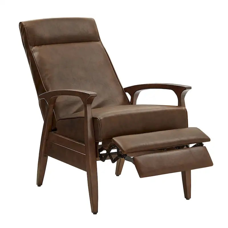 Fotel rozkładany w stylu mid-century modern o wysokości 25,75 cala z odchylanym oparciem (push-back)
