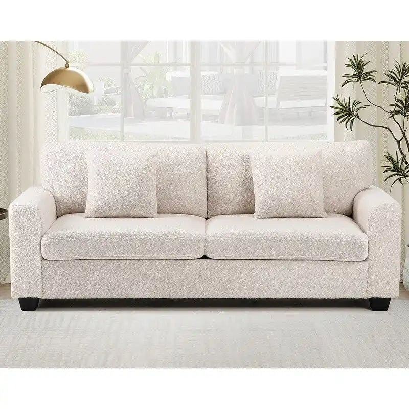 Ponadwymiarowa 3-osobowa sofa 82-calowa z obiciem z pluszowego polaru