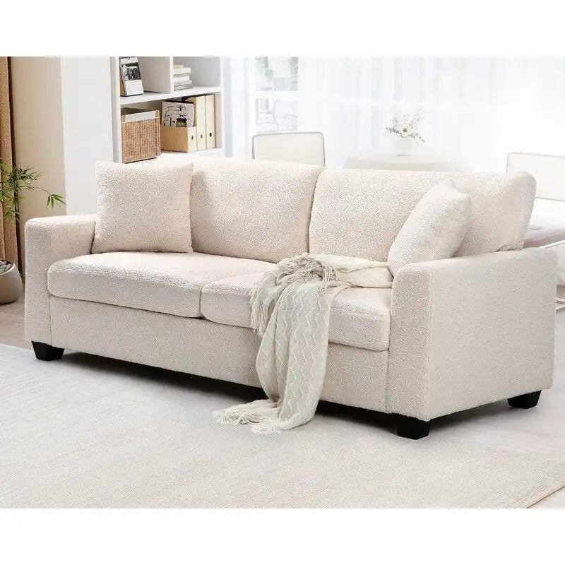 Ponadwymiarowa 3-osobowa sofa 82-calowa z obiciem z pluszowego polaru