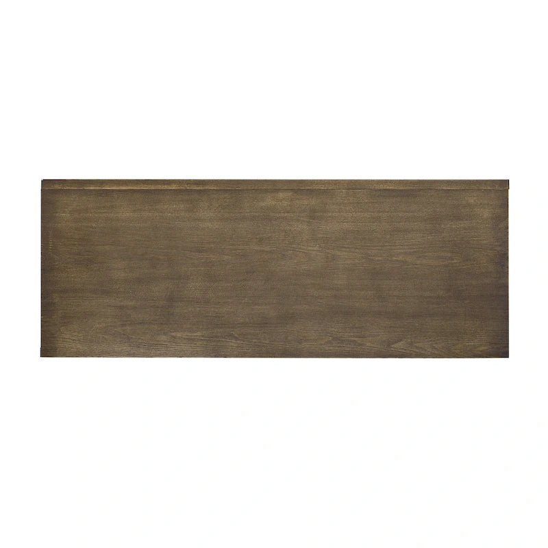Kredens drewniany w stylu vintage 47-calowy z metalowymi uchwytami